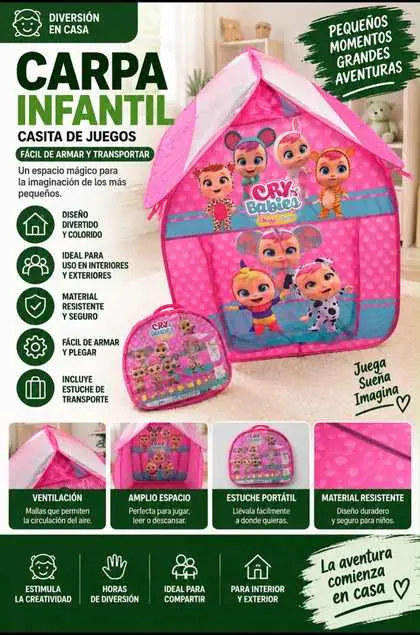 Carpa Infantil Casita de Juegos Bs