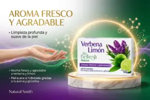 Set x4 Jabón Corporal Verbena Limón 100g Belfresh con Avena y Glicerina - Hidrata y revitaliza tu piel profundamente cada día