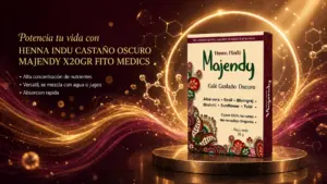 Set x4 Henna Hindú Castaño Oscuro Majendy x20g - Cubre las canas de forma natural sin químicos agresivos