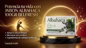 Set x4 Jabón de albahaca en barra de 100 gramos Belfresh - Limpia la piel suavemente y revitaliza tus sentidos todos los días