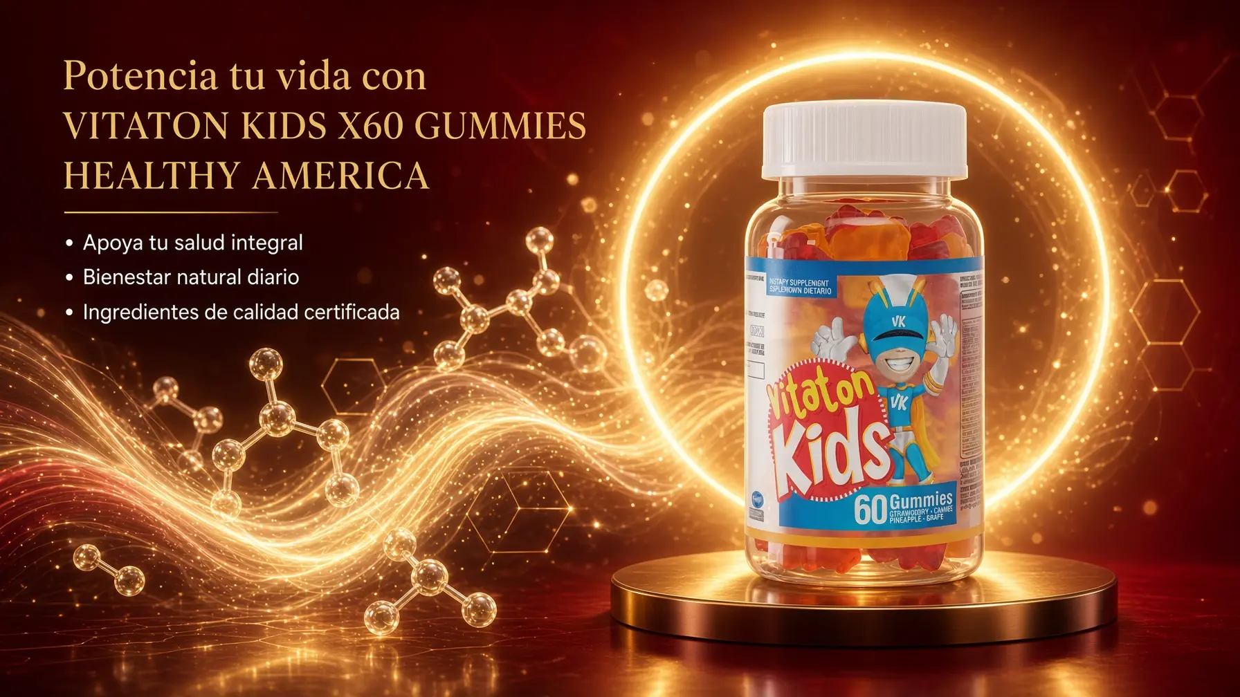 Vitaton Kids 60 Gomitas Suplemento Nutricional - Apoyan el bienestar diario y la vitalidad de los niños