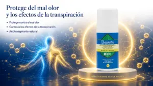 Set x2 Desodorante antitranspirante natural roll-on Medick 60 g con aloe - Controla el mal olor corporal y la transpiración todo el día